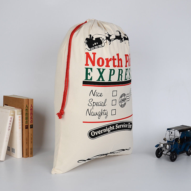 Large printed Christmas gift sack measuring 19.7 by 27.6 inches