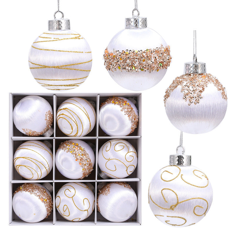 Foam core keeps each bauble light enough for thin outer branches