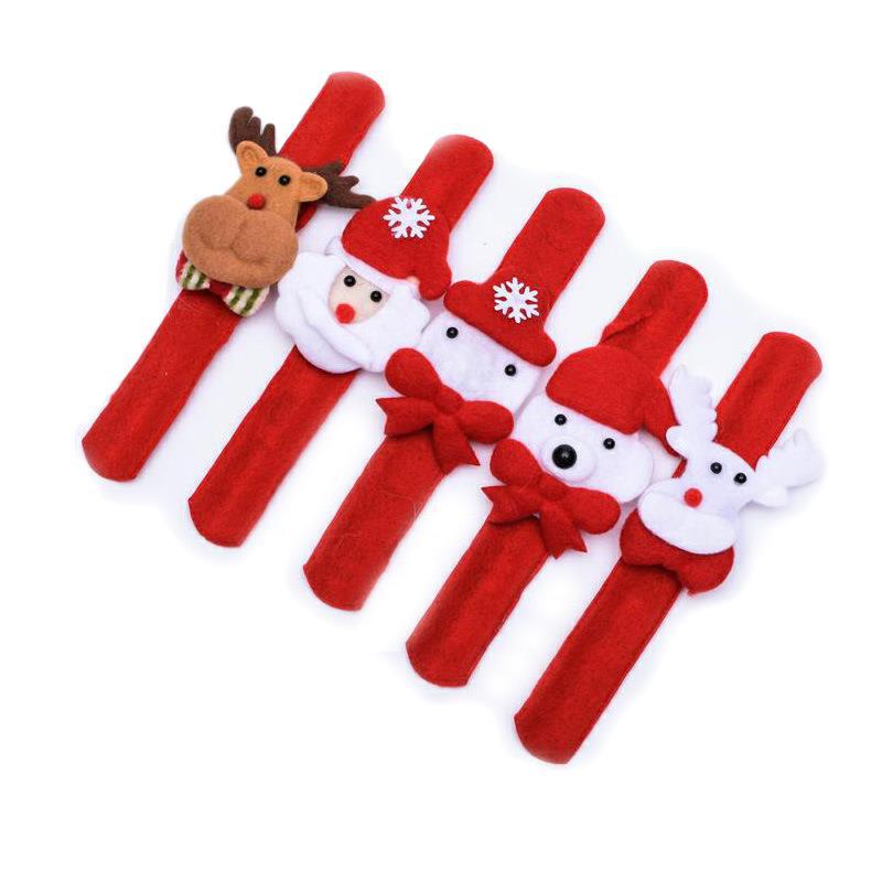 Soft fleece Christmas plush bracelet with a fiber cotton filling