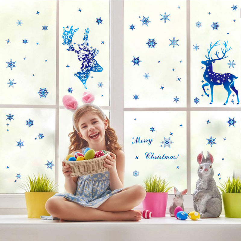 Snowflake Christmas decal design, one of five printed styles