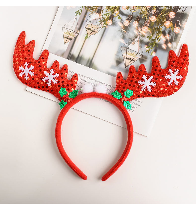 Comb antler style Christmas headband with a fitted comb base