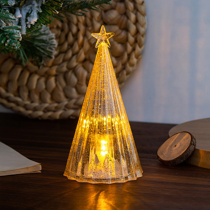Transparent rhombus finish tree night light in high impact polystyrene plastic