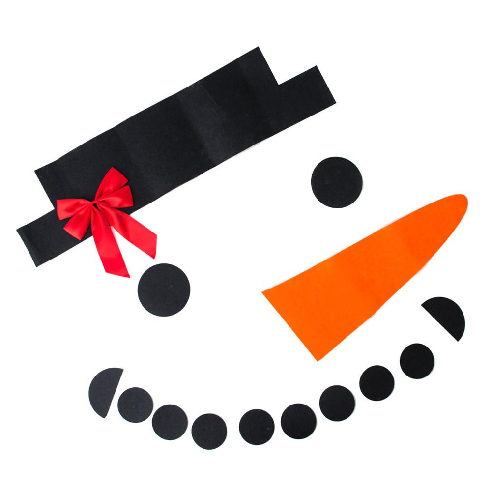 Non-woven snowman hat piece measuring 31.5 by 7.9 inches
