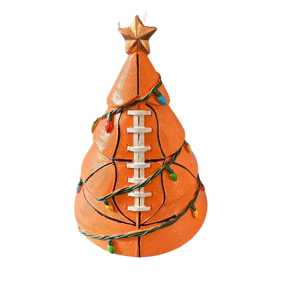 5.9 inch resin Christmas tree on a football theme