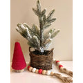 Wound cotton thread surface giving a soft, handmade Christmas tree look