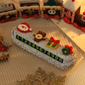 Plastic Christmas parking phone number sign printed with a cartoon car moving design