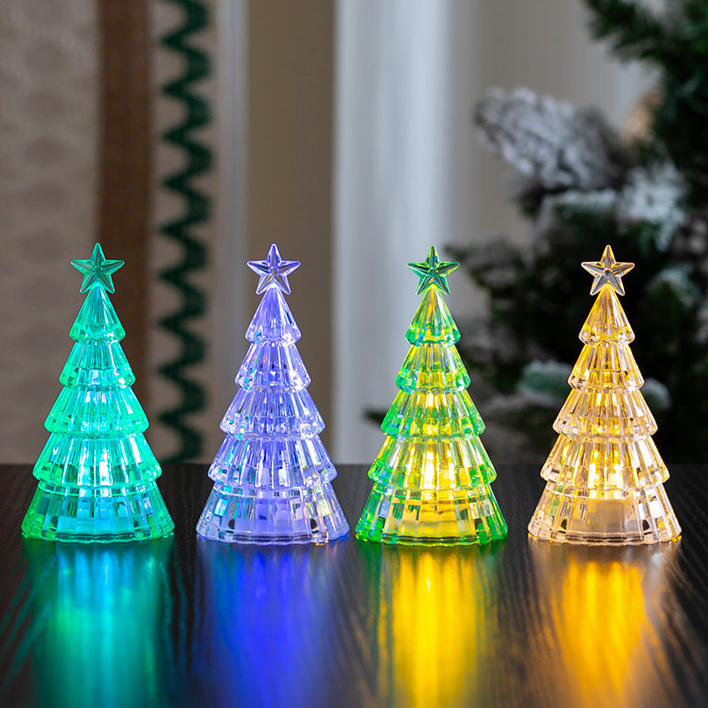 Transparent crystal Christmas tree ornament from the small and large range