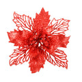 Open cut work pattern across the petals of the plastic flower