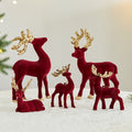 Large flocked Christmas deer figure covered in sequins, first large design