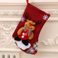 Bear design Christmas stocking gift bag, one of four characters