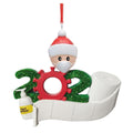 Family of four Christmas tree ornament molded in light PVC