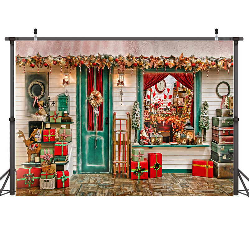 Single Christmas backdrop cloth, 59.1 by 82.7 inches, printed on fabric