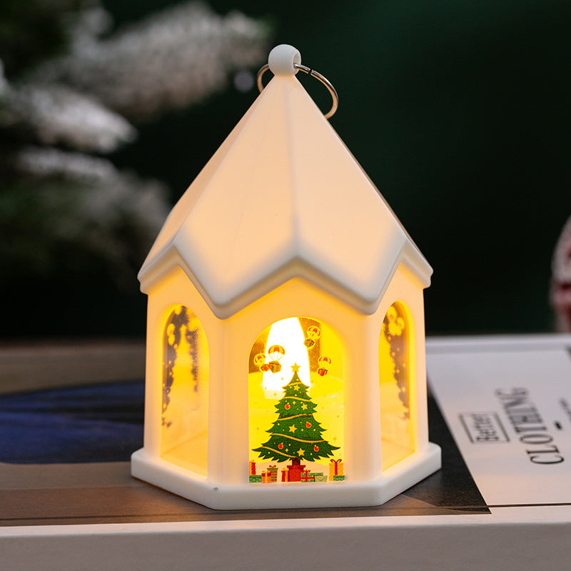 Aged silver Christmas tree night light, one of eight versions