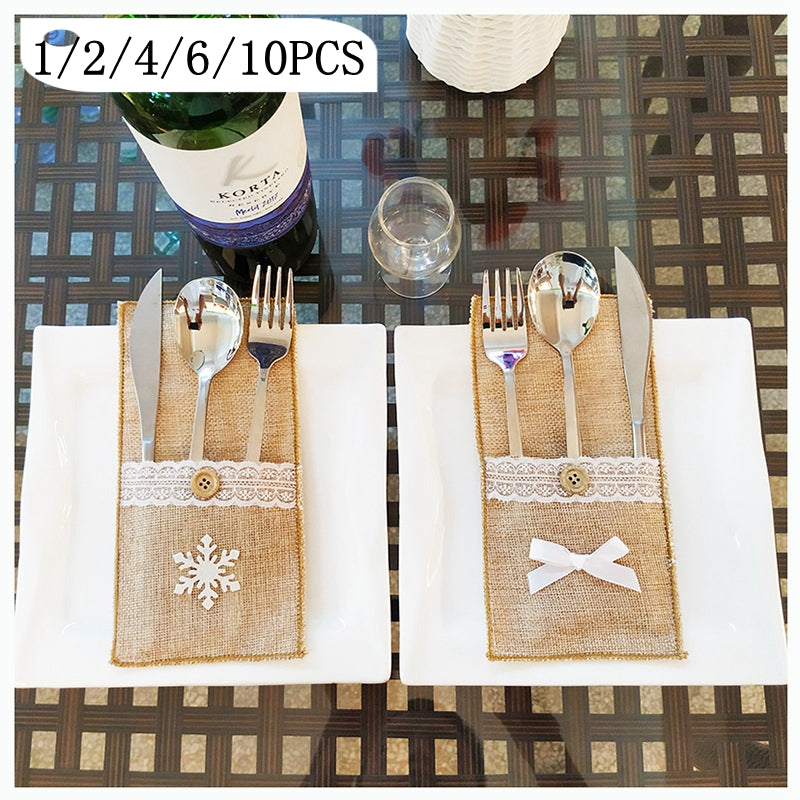 Design A Christmas silverware holder measuring 7.9 by 3.9 inches