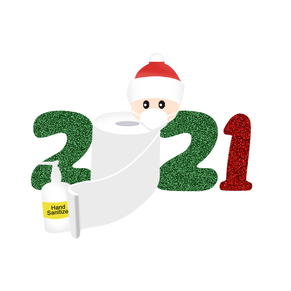 Two Christmas window cling designs from the seven design range