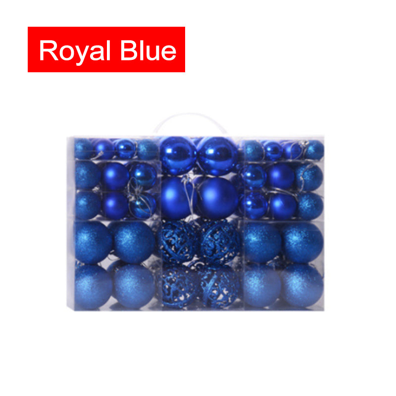 Matte Christmas ball ornaments in a single co-ordinated color scheme