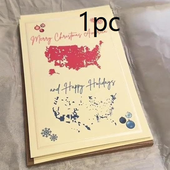 Larger pack of Merry Christmas cards in plain paper stock
