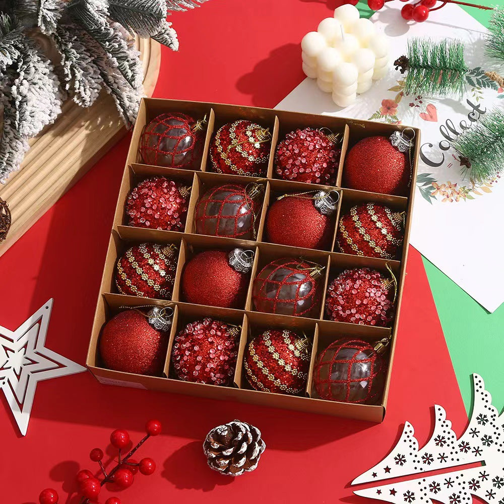 Green Christmas gift box balls, one of seven available colors
