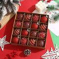Green Christmas gift box balls, one of seven available colors