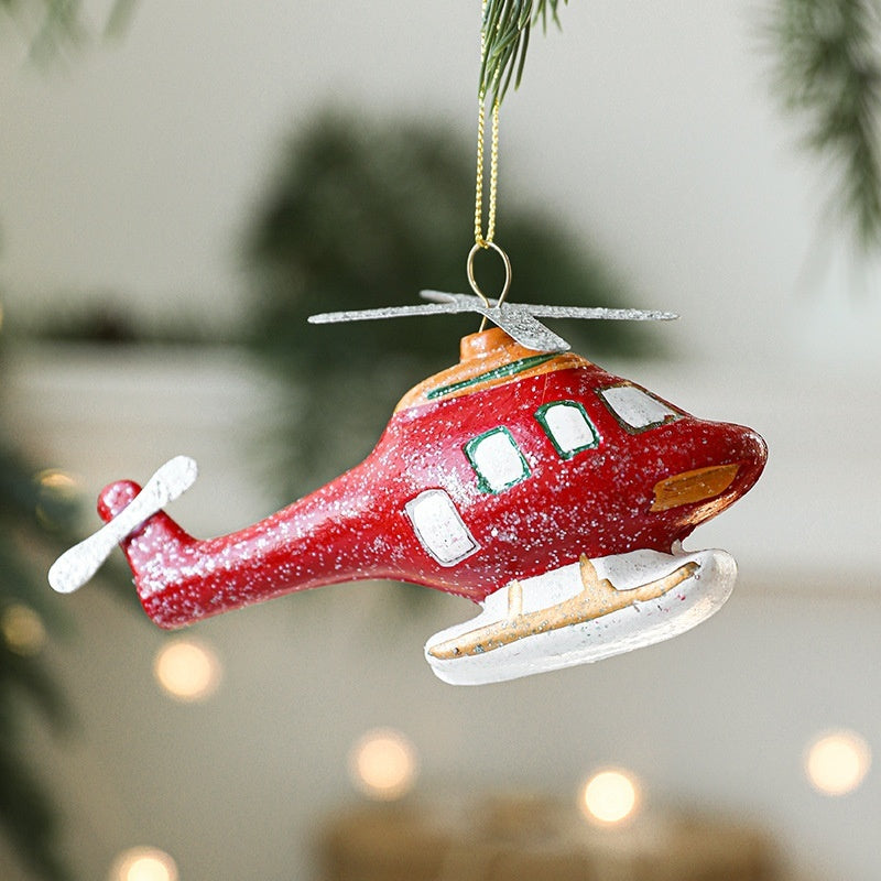 Candy cane Christmas ornament in painted plastic, light enough for thin branches