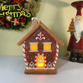 Resin gingerbread house Christmas decoration that lights from within