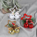 Star and bell Christmas ornament built from plastic, wire and metal