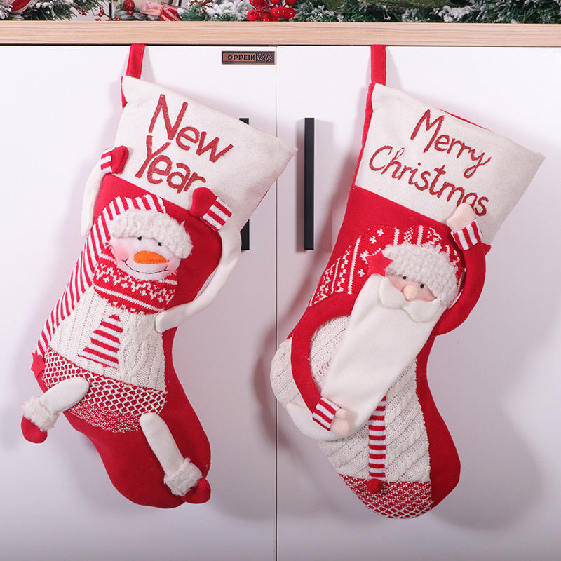 Soft sewn Christmas stocking that hangs with a natural fold