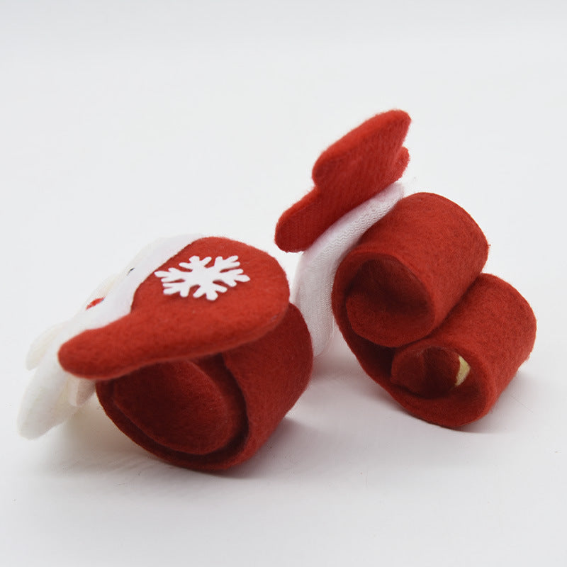 Assorted Christmas plush bracelet designs, sent at random
