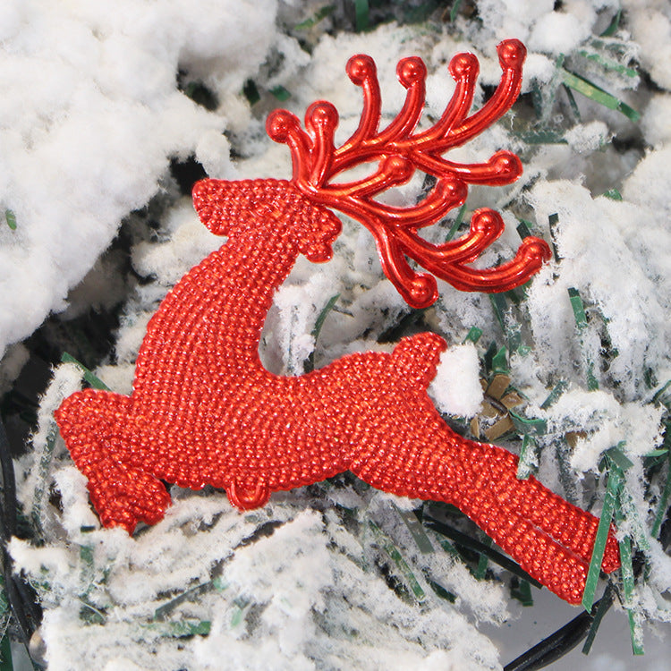 Gold electroplated reindeer Christmas tree ornament formed in lightweight PVC