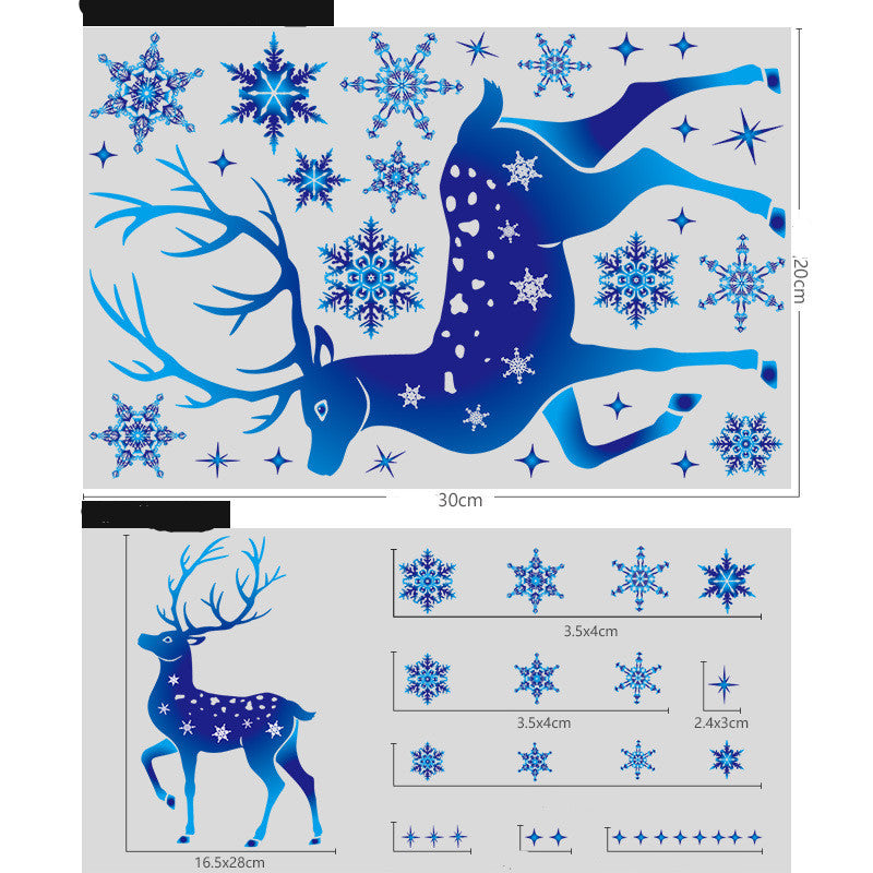 Reindeer Christmas sticker cut from PVC film rather than paper