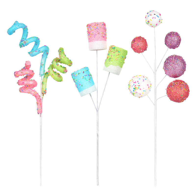 Macaron shade Christmas twig decoration, one of seven designs
