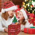 Red paper Christmas money box for party tickets and gift draw slips