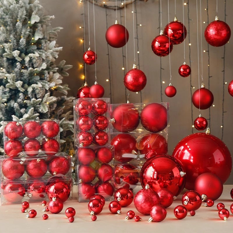 Matte finish Christmas baubles from the electroplated plastic range