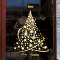 Gold snowflake Christmas tree wall sticker measuring 23.6 by 17.7 inches
