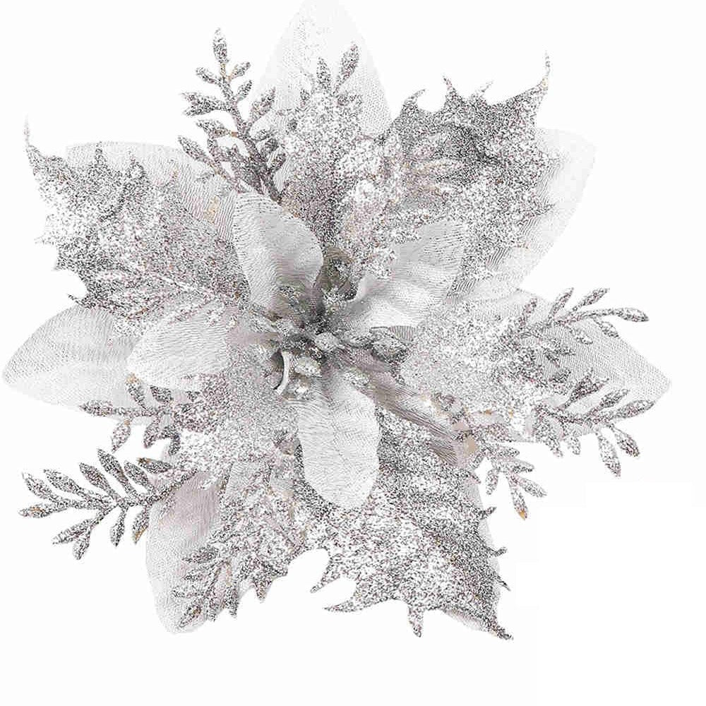 Two layers of petals give the artificial bloom its depth