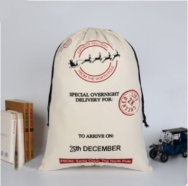 Final print design in the range of six large Christmas gift sacks