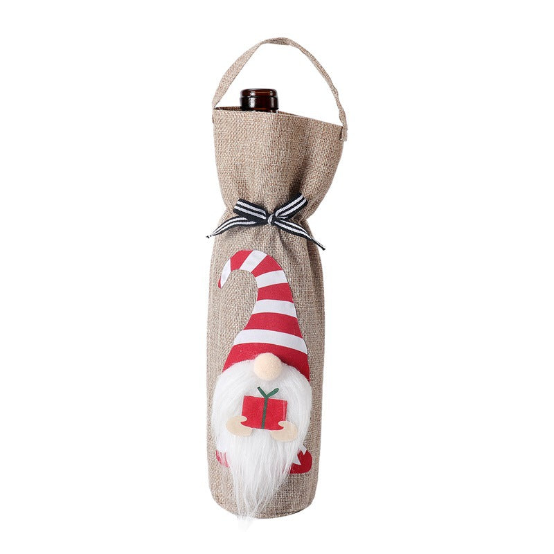 Layered cake style Christmas bottle cover made from polyester