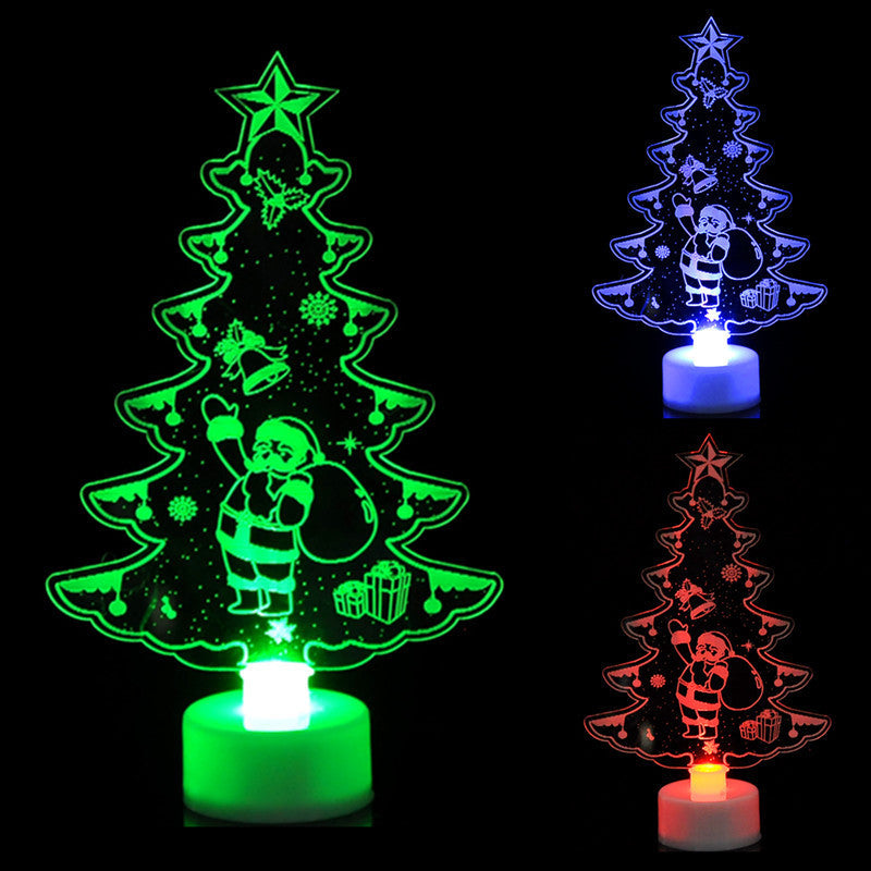 Clear acrylic panel Christmas light measuring 5.9 by 3.5 inches
