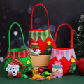 Santa cloth Christmas gift bag measuring 6.3 by 5.9 inches