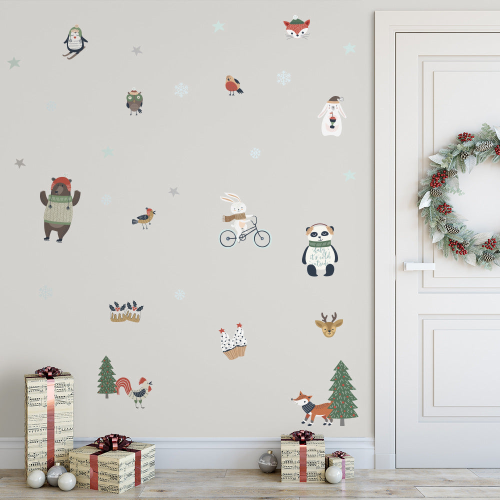 One printed Christmas wall decal sheet from the six sheet set