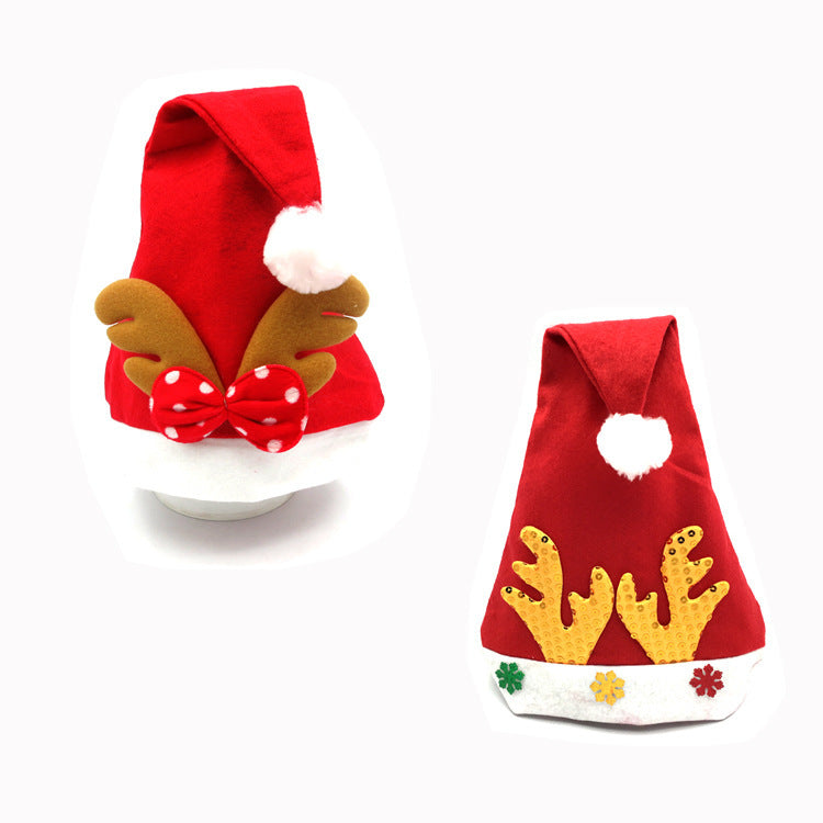 Adult size reindeer Christmas hat, 15 inches high with an 11 inch brim