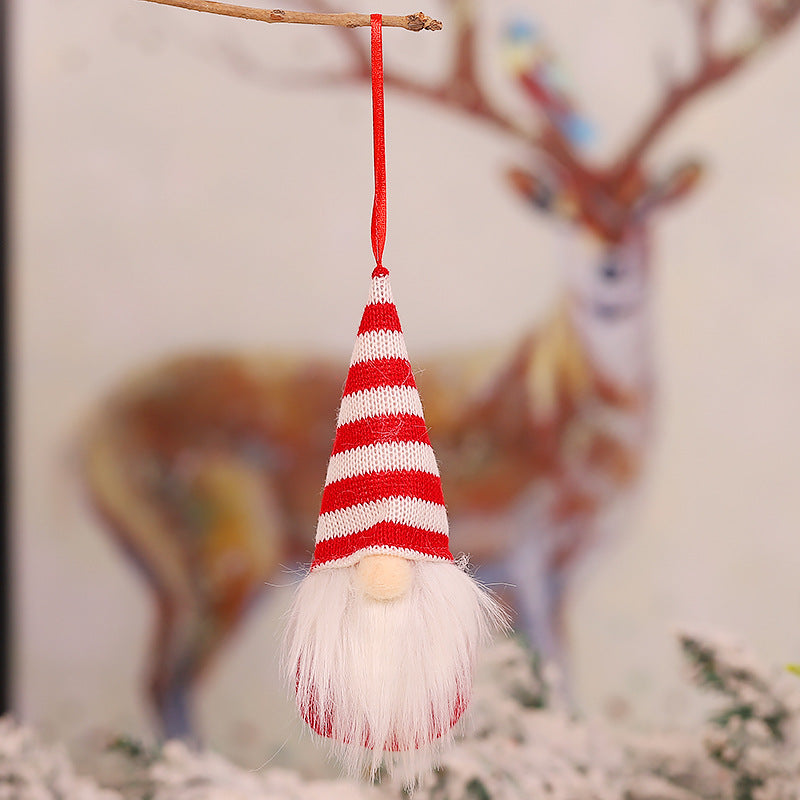 All four knitted faceless gnome pendant designs in the range