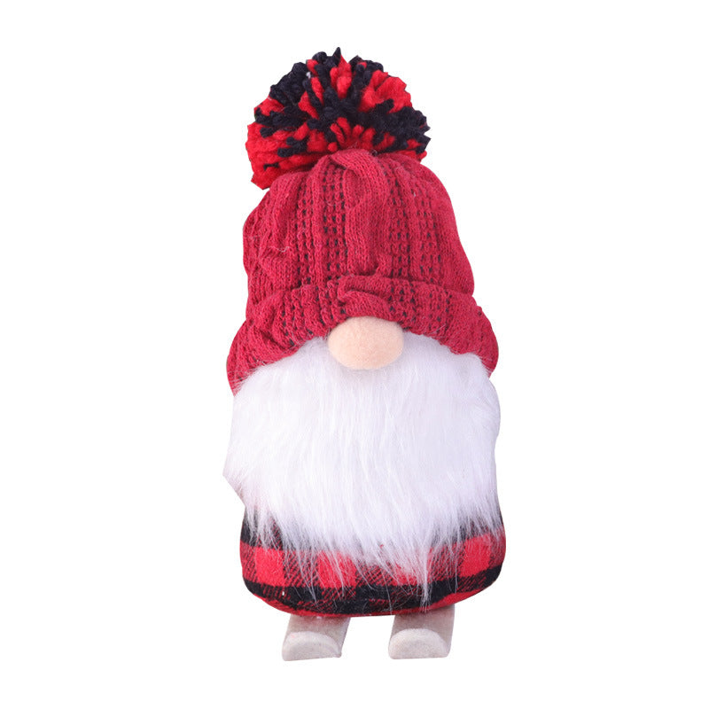 Skiing doll Christmas figure standing 7.9 inches (20 cm) tall