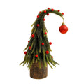 Red desktop Christmas tree in PET, one piece supplied per order