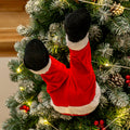 Striped red Christmas legs decoration, one of two color choices
