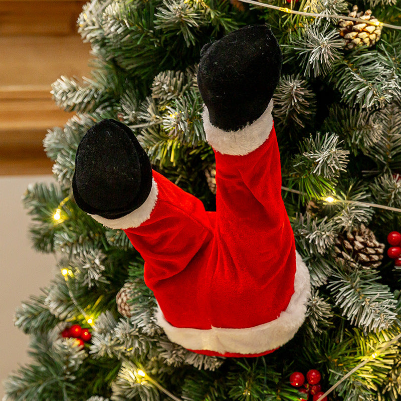Striped red Christmas legs decoration, one of two color choices