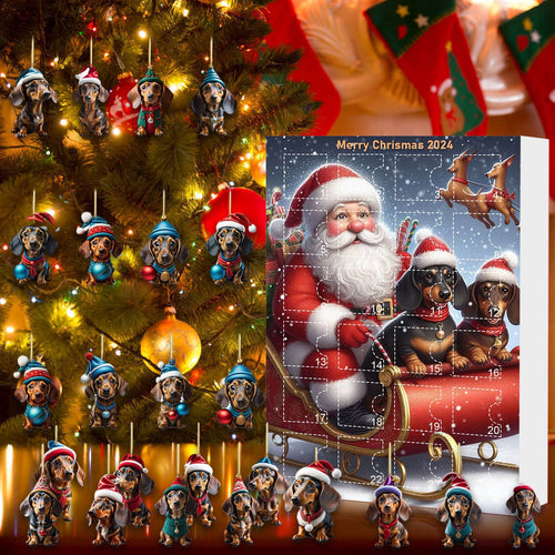 Clear acrylic hanging decoration that counts down the days to Christmas