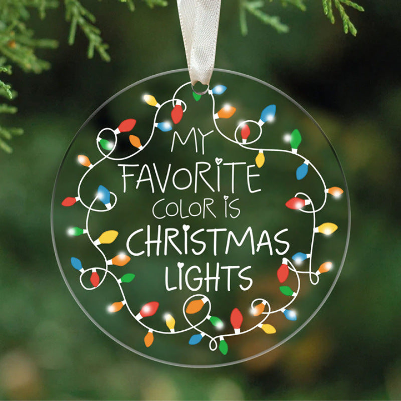 Acrylic Christmas pendant that will not shatter the way glass does