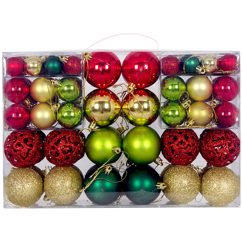 Gold and red Christmas ball ornaments, one of 21 colorways