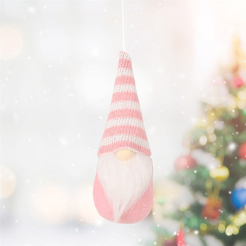 White knit look Christmas pendant in soft non woven fabric